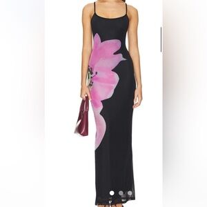 REVOLVE Black and Pink Sleeveless Maxi Dress